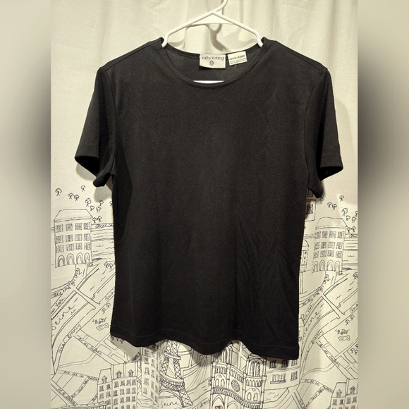 kathy ireland Tops - EUC Vintage Women's Black Kathy Ireland Blouse Size Medium